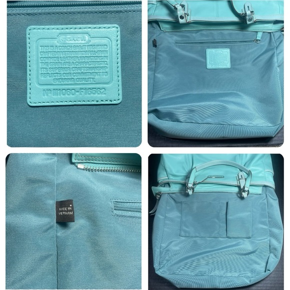 VTG Gorgeous Coach Leather Tote Robin’s Egg/Tiffany Blue NEAR PERFECT IMO Read! - Picture 11 of 16
